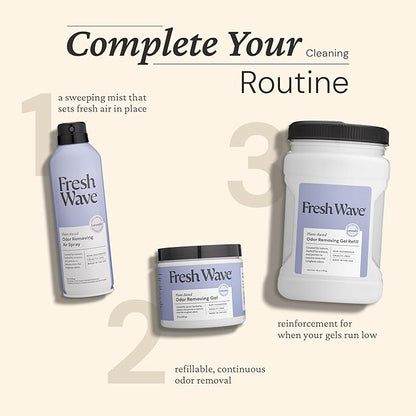 Fresh Wave Lavender Odor Removing Gel Refill, 63 oz. - Safer Odor Absorbers for Home, Natural Plant-Based Odor Eliminator, Every 15 oz. lasts 30-60 Days, For Cooking, Trash & Pets