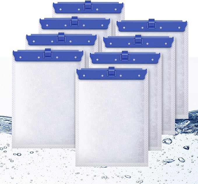 8 Count Large Filter Cartridges Compatible with Whisper Bio Bag Filters, Large Aquarium Filter Cartridge for Whisper 20i 40i, IQ20/30/45/60, PF20/30/40/60 and Repto Filter