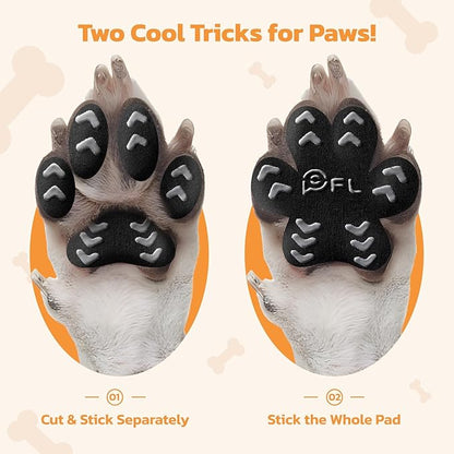 Anti-Slip Dog Paw Protector Pads for Senior Dogs, Dog Paw Blue Stickers with Strong Traction on Hardwood Floor, Dog Essentials,12sets(48pcs) XXL (61-80lbs)