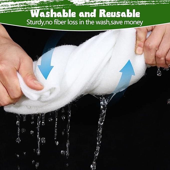 Aquarium Polishing Filter Pad-Ultra Fine 200 Micron Filter Floss for Crystal Clear Water,Cut-to-Size Filter Media for Fish Tank,Safe for Fish/Reef/Turtles (24" x 36", 1 Pack)