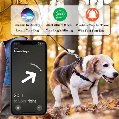 2 Pack Waterproof AirTag Dog Collar Holder Compatible with Apple AirTag, Silicone Hidden Loop Holder for Airtag Tracker, Anti-Lost Dog Collar Air Tag Accessories(Black,White)