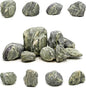 Aquarium Stone Green River Rock 40LB Rocks aquascaping Fish Tank Decor Rocks for Aquariums Fairy Gardens Model Railroads Dioramas Wargaming Mosaic Art（4-10inch / 7PCS）