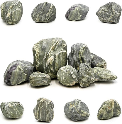 Aquarium Decor River Rock Decorative Stones Fish Tank Rocks Aquarium Landscapes 20LB Decoration Stone for Aquariums Aquascaping Terrariums,Paludariums,and Gardens（4-9inch / 4PCS）