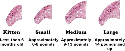 40 Pack Soft Nail Caps for Cat Claws Pink Glitter Large