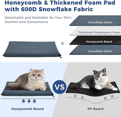 Apollo Walker Dog & Cat Carrier Backpack for 4-15lb Pets - Ventilated Safe Design with Padded Back Support, Breathable Mesh Pet Backpack for Hiking, Travel, Outdoor (Navy)