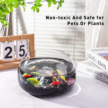 3 Lb Black Obsidian Crushed Stone Crystal Chips Bulk, Betta Fish Tank Gravel Rocks Irregular Shaped Marbles Pebbles for Aquarium, Vase Fillers, Succulent Plants Decor