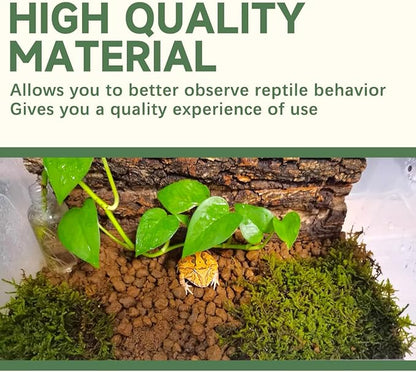 8 PCS Reptile Terrarium Plastic Clear Enclosure Portable Reptile Transport Box for Snakes, Frogs, Lizards, Insects, Scorpions, Geckos, Spiders Perfect Reptile Enclosure.