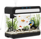 Fish Tank 3 Gallon Smart Aquarium Kits with Silent Water Pump,Self Cleaning System,7 Color Lights,Temperature Display, Aromatherapy, Advanced Filtration for Small Fish Kids Room Desktop Decor