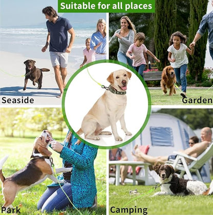 Dog tie Out Cable, 10/20/25/30/50/70/100 feet, Suitable for Dogs up to 350 pounds, Dog Cable with Swivel Buckle, Lightweight, Non-Winding, for Outdoor Camping, Yard Dog Cable (Green, 100FT)