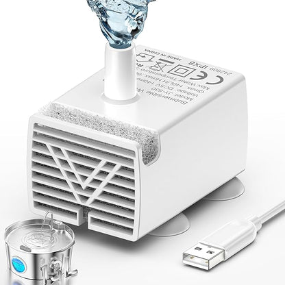 3.4Gal Dog Water Fountain for Large Dogs, Extra Large Stainless Steel Pet Water Fountain, Round Dog Water Bowl Dispenser with Metal Handle, Water Level Window for Multi Pet Home(Water Pump)