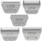 5PCS Wide Blades for Dog Grooming Blades Compatible with Andis Dog Clipper,Dog Clipper Blades for Oster A5,Wahl km10 Dog Clippers Stainless Steel for Animal Dog,Cat,Horse,Size:#10W+30W+4FW+5FW+7FW