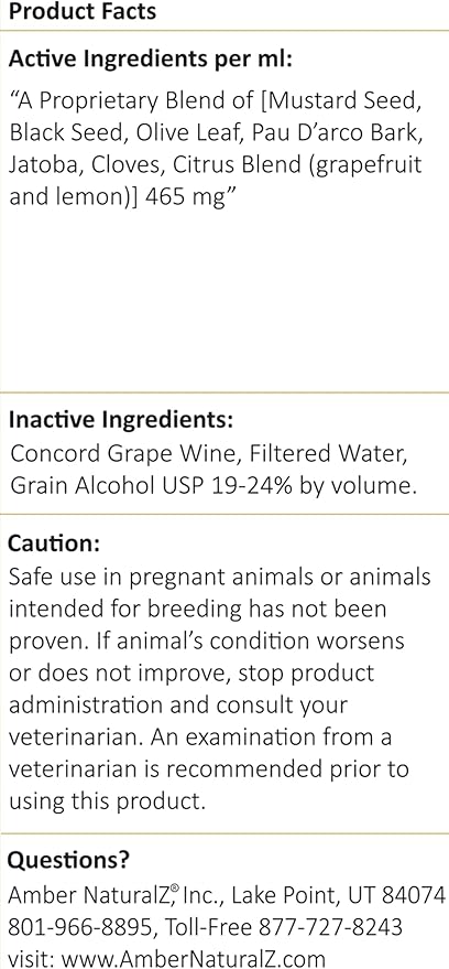 Amber NaturalZ Kochi Free Herbal Supplement for Dogs, Cats, Birds, Rabbits, and Guinea Pigs | Supports Healthy Bowel Function | Natural Aid for Digestive Balance | 4 Fluid Ounce Glass Bottle