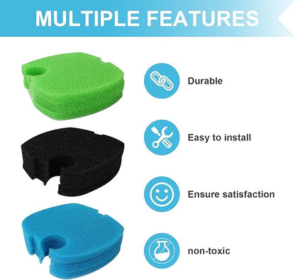 Aquarium Canister Filter Pads Sponges (9 pcs) Replacement for SUNSUN HW-304B/404B/704B/3000 CF500 Filter Pads Bio Sponges