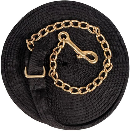 Dura-Tech Cushion Lunge Line for Horses | Stable Use & Horse Training | Horse Lunge Line with Snap | Durable Horse Lead Rope | 30 Foot Length | Replaceable Brass Snap