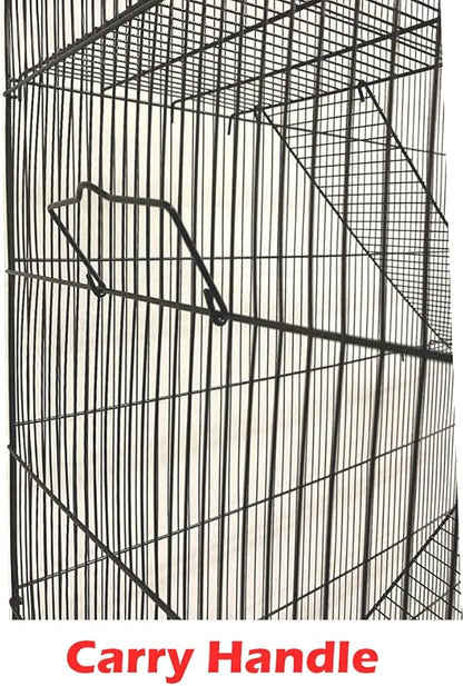 Extra Large 4-Floors with Tight 3/8-Inch Bar Spaing for Ferret Chinchilla Sugar Glider Rats Mice Hamster Gerbil Squirrel Rodent Degu Dagus Small Animal Critter Cage