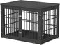 42 Inch Heavy Duty Dog Crate Furniture for Large and Medium Dogs, Decorative Pet House End Table, Wooden Cage Kennel Furniture Indoor, Black