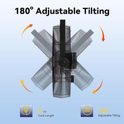 14 Inch Wall Fan Pro Series - Waterproof Motor High Velocity Wall Mount Fans for Commercial, Residential, Warehouse, Covered Patio, Shop, Garage, Barn, Gazebo 3 Speed 3000 CFM UL Safety Listed