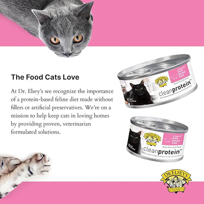 Dr. Elsey's cleanprotein Original Pork Recipe Wet Cat Food, (Pack of 24), 5.3oz Cans