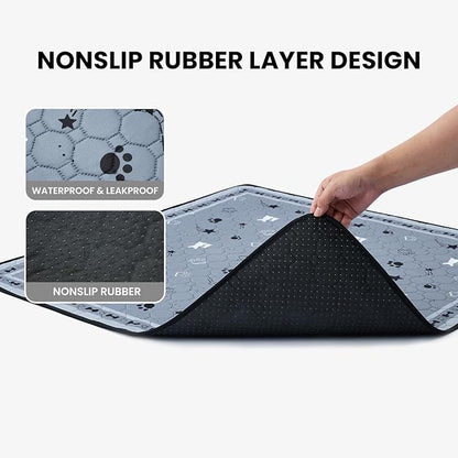 Gardner Pet Washable Dog Pee Pads, 72'' x 72'' Non Slip Dog Mats with Great Urine Absorption, Reusable Puppy Pee Pads for Potty Training , 1 Pack