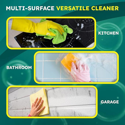 All-Purpose Cleaner & Degreaser – Heavy-Duty Grease & Stain Remover for Home, Kitchen, Garage & Industrial Use, Surface-Friendly, Cuts Through Tough Dirt – 1 Gallon (4 Pack)