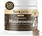 Fera Pets Mushroom Supplement for Dogs & Cats with Turkey Tail - USDA Organic - Cognitive and Immune Support - Enhances Liver Function - Supports a Healthy Gut - Powder - 120 Scoops