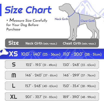 Eagloo Small Dog Harness No Pull, Service Vest with Reflective Strips and Control Handle, Adjustable and Comfortable for Easy Walking, No Choke Pet Harness with 2 Metal Rings, Blue, XS