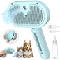 3-in-1 Self-Cleaning Pet Brush for Shedding - Removes Static and Loose Hair from Dogs and Cats (Blue)