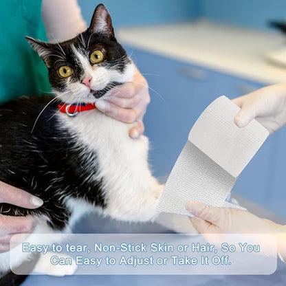 24 Pack Self Adhesive Bandage Wrap 2 Inch, White Medical Tape Elastic Cohesive Bandage Rolls Self Adherent, Self Sticking Tape First Aid Gauze for Sports, Leg, Knee, Ankle, Swelling, Wrist Sprains