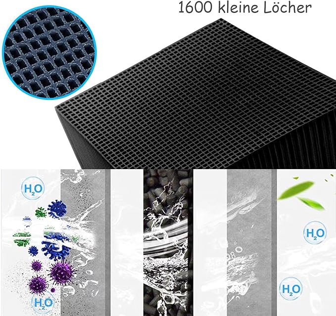 4 PCS Aquarium Cube Filter, Activated Carbon Aquarium for Ponds,Fish Tank,Stock Tank for Horses,4X4X2 Inch，eco Aquarium Water Purifier Cube.