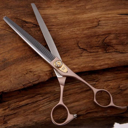Fenice Peak Professional Thinning Scissors for Dog Cat 7/7.5'' Pet Grooming Scissors 440C Stainless Steel Thinning Shears for Dogs 50/56 Teeth