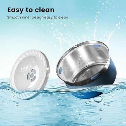 Gardner Pet Dog Bowls 1 Gallon (3.85L) Stainless Steel No Spill Dog Water Bowl, Slow Water Feeder Metal Bowls, Spill Proof Water Dispenser for Large Dogs, Promotes Healthy Hydration