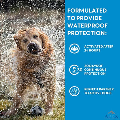 Apex Plus Flea and Tick Prevention for Dogs | Medium (23-44 lbs) | 6-Month Supply | Dog Flea and Tick Treatment | 24-Hour Activation, Waterproof, 30-Day Protection