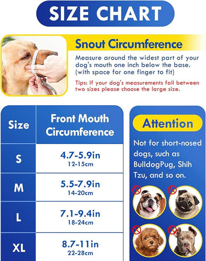 Dog Muzzle, Soft Air Mesh Muzzle for Small Medium Large Dogs Anti Biting Barking Chewing, Breathable Drinkable Adjustable Loop Pets Muzzle for German Shepherd Husky Labrador Retriever (Grey,M)