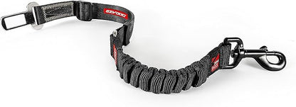 EzyDog Zero Shock Click - Shock Absorbing Dog Seat Belt Car Harness Attachment for Dogs - Adjustable Dog Restraints Seatbelts for Car Travel and Safety - (20in - 26in, Black)