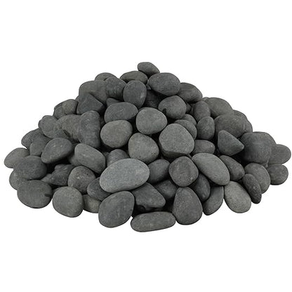 40lbs Black River Rocks, 1-2 Inch Natural Unpolished Bulk Pebbles, Hand-Picked Premium Stones for Landscaping and Garden Design, Fish Tank, Flower Pots, Pathways and Backyard