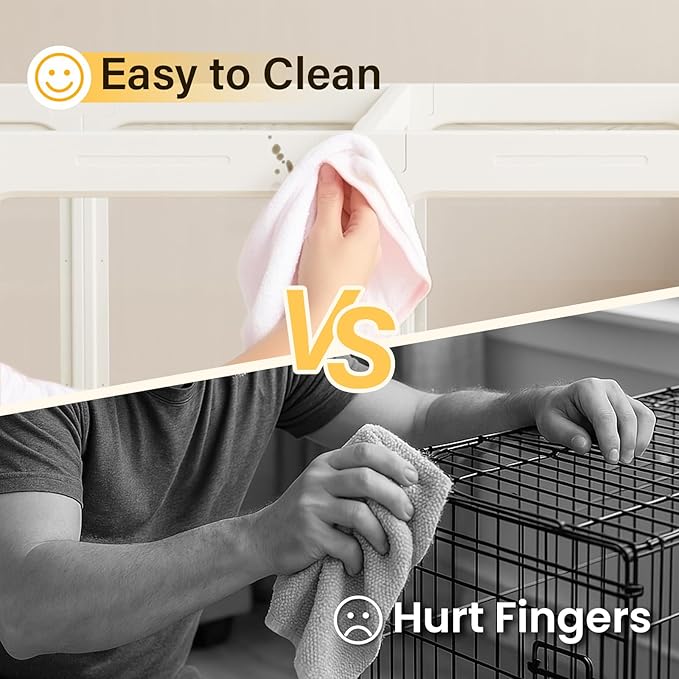 Acrylic Dog PlayPen, Clear Dog Play Pen for Puppy Cat Rabbit, Easy Assemble Pen, Preferable Small Cage, 23.6" H, 12 Pcs