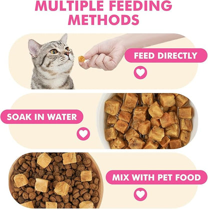 Freeze Dried Cats & Dogs Raw Treats, All Natural Single Ingredient Salmon, High Protein Healthy Pet Training Treats or Food Topper, 3.5 oz