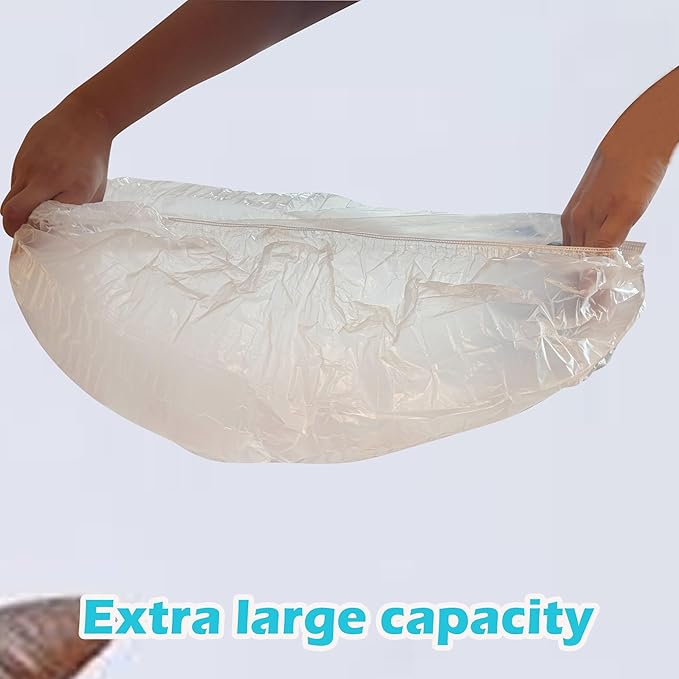 50 Pack Litter Box Liners Compatible with Lifewit Litter Box Cat, Elastic Band Trash Bags for Disposal of Cat Waste, Waterproof and Leak Proof (Clear)