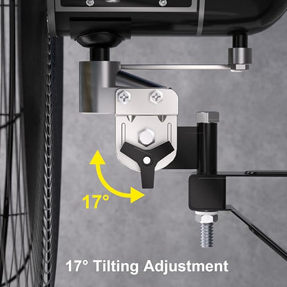 9600 CFM 30" Outdoor Wall Mount Misting Fans, High Velocity 3-Speed Waterproof Professional Oscillating Wall Fan, Heavy Duty Industrial Fan for Commercial, Garage, Warehouse, UL Listed