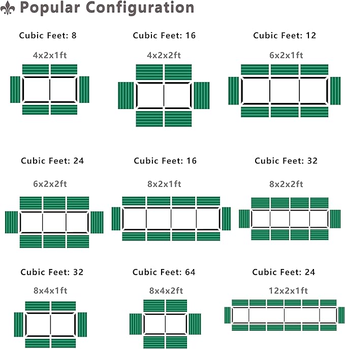 EKX 4x2x2FT Galvanized Raised Garden Bed, Raised Garden Bed Kit-Metal Planter Box Outdoor,Planting for Vegetables, Fruits,Herbs, Flowers-Slive