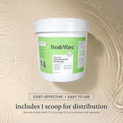 Fresh Wave Odor Removing Gel Bucket, 15.5 lb. (248 oz.), Original Scent Refill - Odor Absorbers for Home, Safer Odor Relief, Natural Plant-Based Odor Eliminator, For Cooking, Trash & Pets