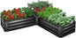 EDOSTORY Raised Bed Garden Bed Kit, 5x5x1ft Galvanized Planter Tall Raised Garden Boxes Outdoor, Large Metal Raised Garden Beds for Vegetables, Flowers, Herbs