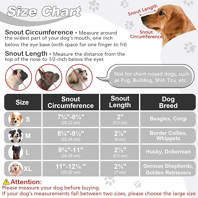 Dog Muzzle, Soft Air Mesh Muzzle for Small Medium Large Dogs Anti Biting Barking Chewing Scavenging, Breathable Adjustable Loop Pets Muzzle with Front Opening Design Allows Panting Drinking (Black,XL)