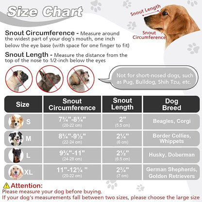 Dog Muzzle, Soft Air Mesh Muzzle for Small Medium Large Dogs Anti Biting Barking Chewing Scavenging, Breathable Adjustable Loop Pets Muzzle with Front Opening Design Allows Panting Drinking (Black,L)