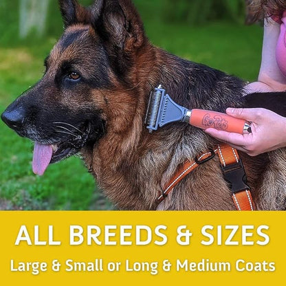 GoPets Grooming Kit Bundle with 2 Sided Dematting Comb and Deshedding Rake + Nail Clipper for Dogs and Cats Includes Nail File and Trimmer