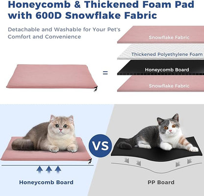 Apollo Walker Dog & Cat Carrier Backpack for 4-15lb Pets - Ventilated Safe Design with Padded Back Support, Breathable Mesh Pet Backpack for Hiking, Travel, Outdoor (Pink)