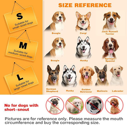 Dog Muzzle, Soft Mesh Muzzle for Small Dog Mouth Guard, Breathable Adjustable Puppy Muzzles to Prevent Biting, No Bark Muzzle for Dogs Allow Panting Drinking (Black, S)