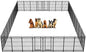 Dog Playpen Outdoor 32 Panels Heavy Duty Dog Fence 47" Height with Thick Pipe Anti-Rust with Doors Portable for RV Camping Yard, Total 71FT, 406 Sq.ft, Snowy Black