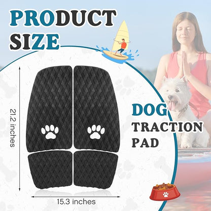 Dog Traction Pad Dog Paddle Board Kayak Accessories 21.2 x 15.3 Inch Non Slip Deck Grip Mat Surfboard Traction Good Grip EVA Foams for SUP Skimboard Paddleboard Surfboard