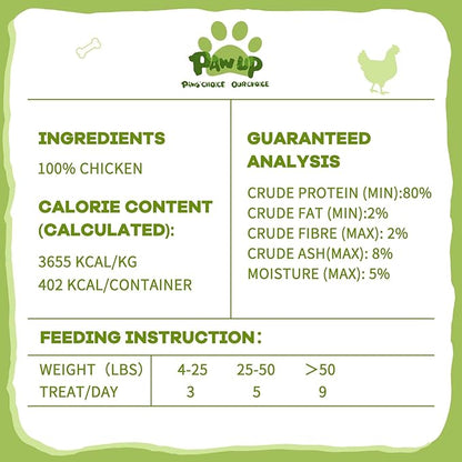 Freeze Dried Cat Treats, Raw Chicken Food for Dogs Cats, Single Ingredient, High Protein Natural Healthy Topper, 3.8 oz